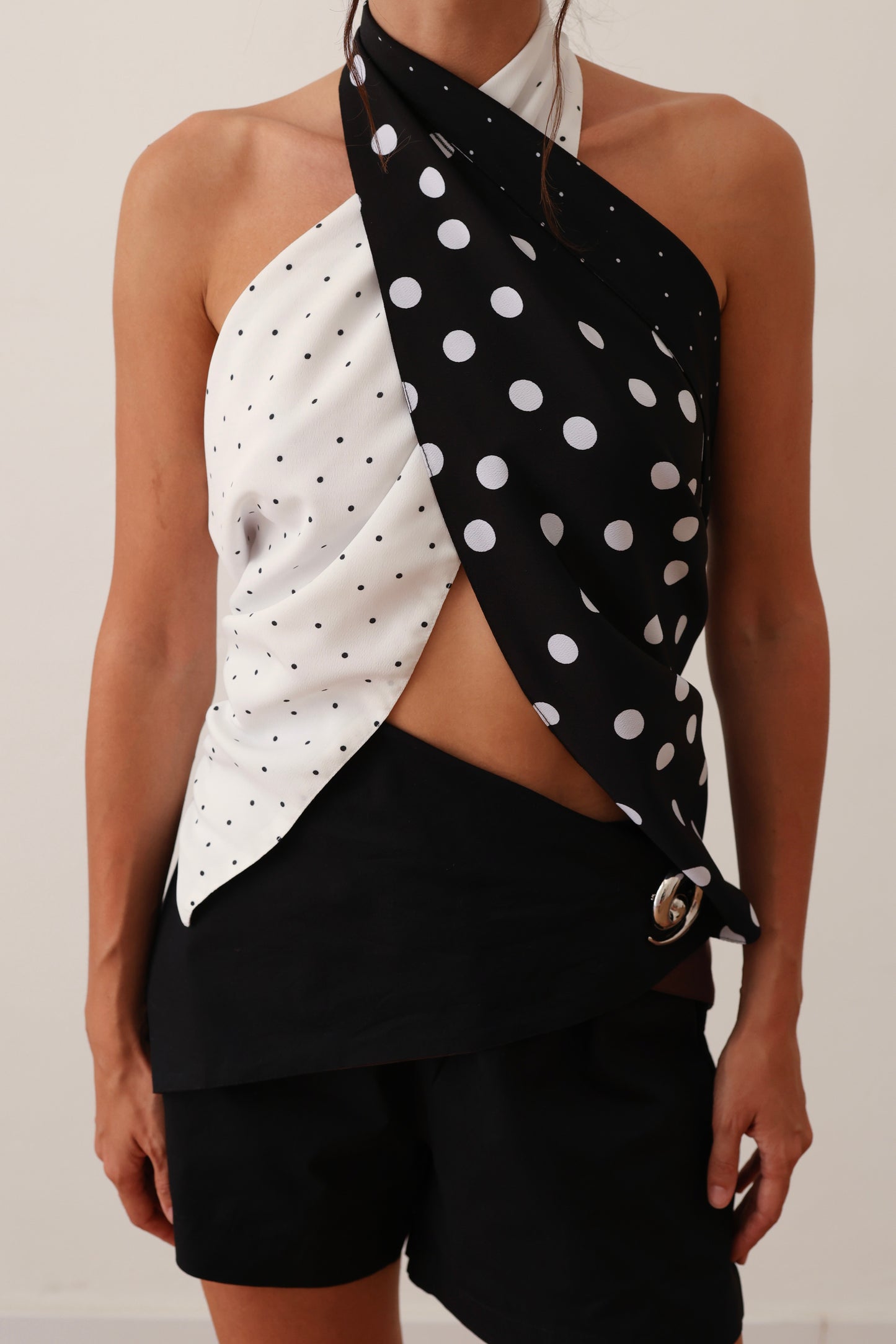 Pañuelo Reverso Negro Dots